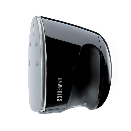 Black | Side view fo the Homedics PerfectSteam 2-in-1 Garment Steamer and Iron in black