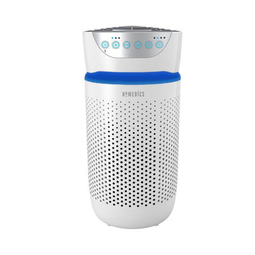 White | Front view of the Homedics TotalClean 5-in-1 UV-C Medium Room Air Purifier