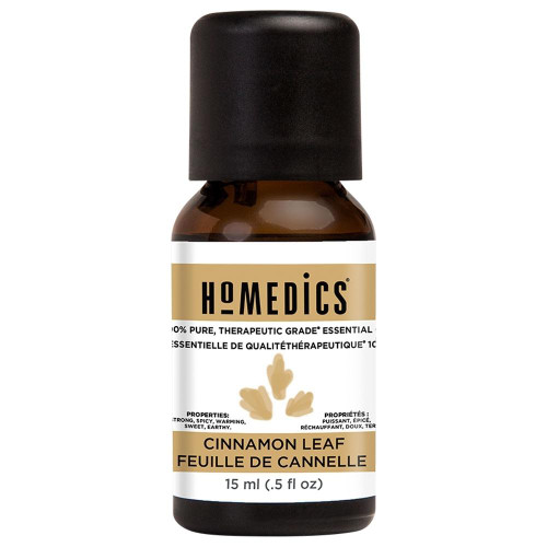 Front view of the Homedics Cinnamon Leaf Essential Oil 15 ml