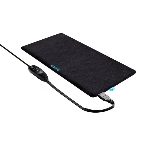 Angled view of the Homedics 12" x 24" Weighted Gel Heating Pad