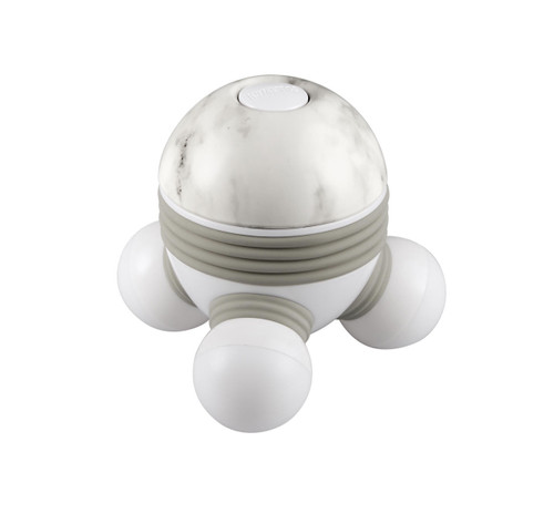 Gray | Angled view of the Homedics Marbelous Mini Massager in Gray