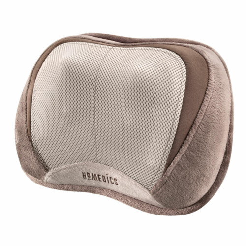 Angled view of the Homedics Shiatsu Elite 3D Shiatsu and Vibration Massage Pillow with Heat