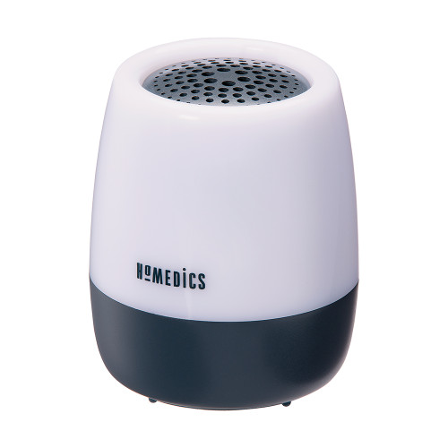 Angled view of the Homedics SoundSpa Traveler White Noise Sound Machine
