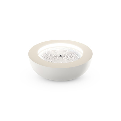16-inch, cream | Angled view of the 16" Homedics drift sandscape sand table in cream