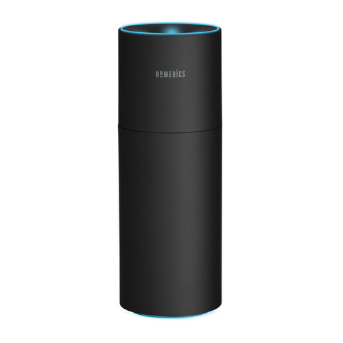 Black | Front view of the Homedics TotalComfort® Portable Ultrasonic Humidifier in black